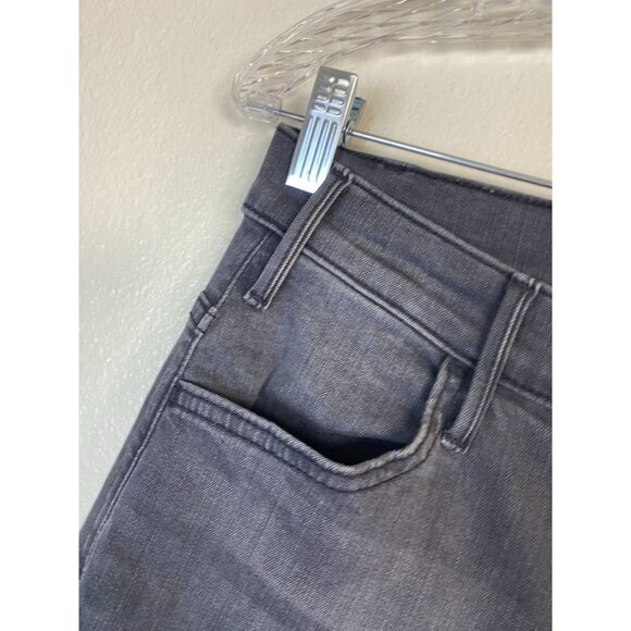 Mother The Hustler Ankle Fray Jeans Gray Size 28 Lightning Up lantern 25" inseam - Picture 15 of 16